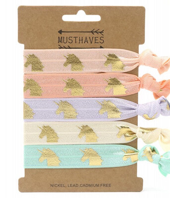 Haarelastiekjes Set 5pcs Unicorns