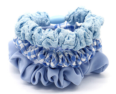 Scrunchies 3pcs Blauw