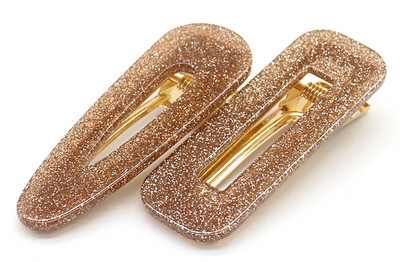 Haarspeld Glitters 7cm Bruin