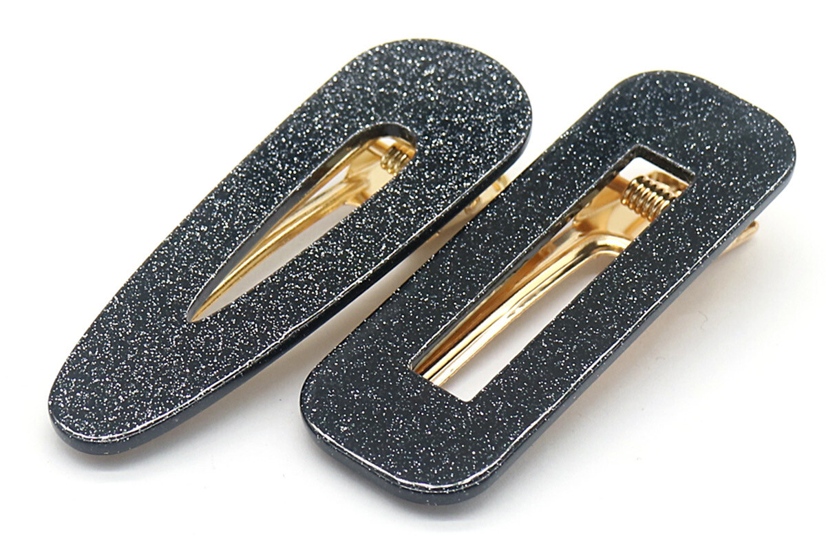 Haarspeld Glitters 7cm Zwart