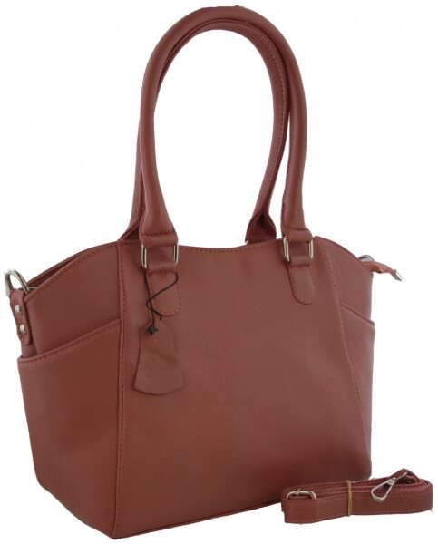 Luxe Lederen Handtas 39x24x10 cm Roze
