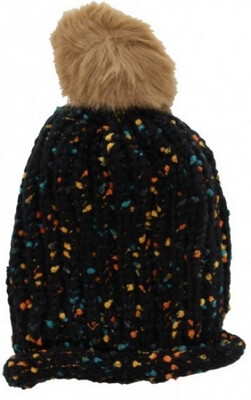 Gevlekte Muts Met Pompon (2 Kleuren)