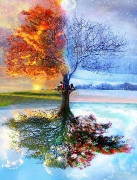 Diamond Painting Set Seasons 50x40cm