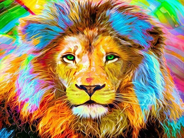 Diamond Painting Set Lion 40x30cm