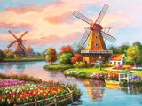 Diamond Painting Set Windmolen 40x30cm