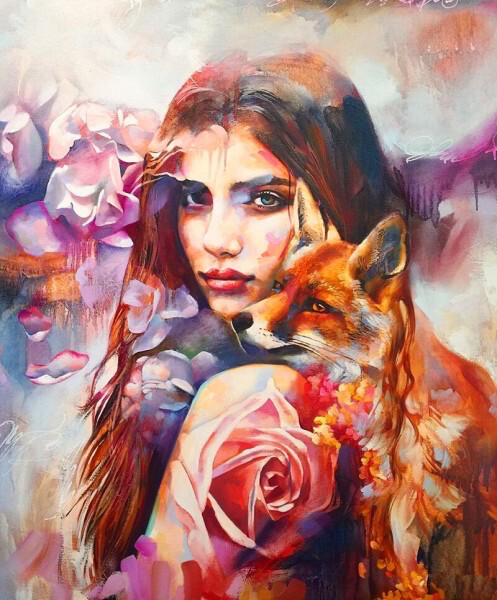 Schilderen Op Nummer Fox-Lady 40x30cm
