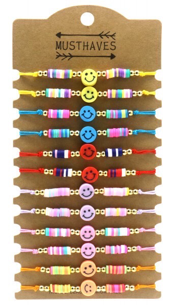 Armband Smiley (6 Kleuren)