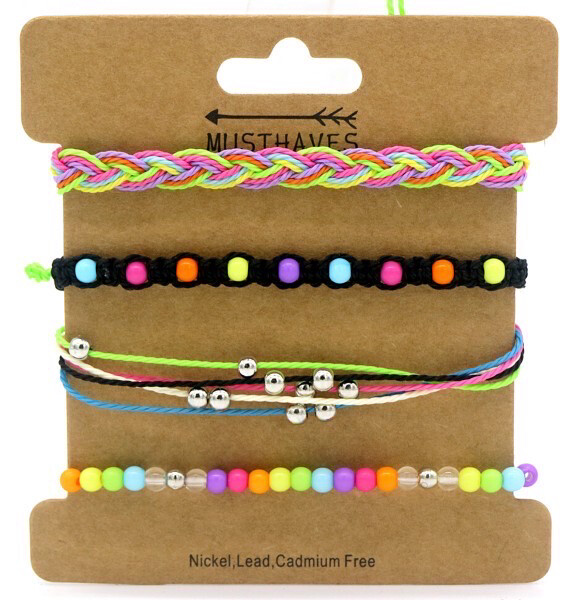 Set Armbandjes 4pcs (5 Kleuren)
