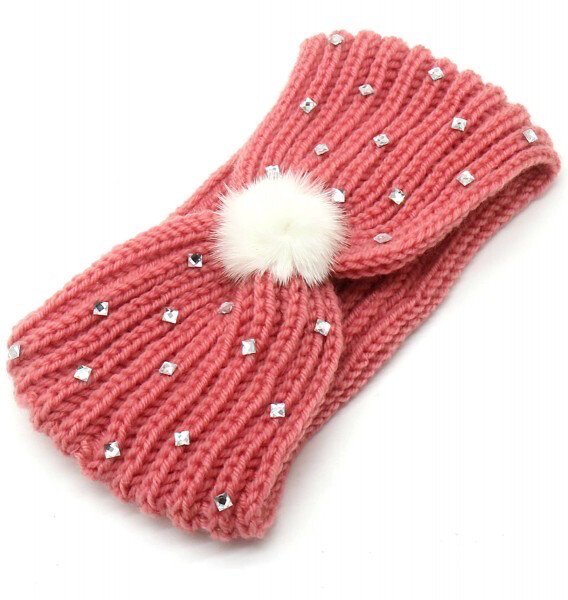 Hoofdband Met Pompon En Kristallen (3 Kleuren)