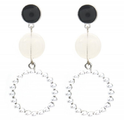 Oorhangers Parel 5x2,5cm