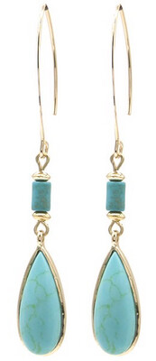 Oorhanger Turquoise 7cm