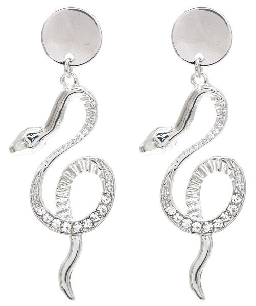 Oorbellen Slang Met Kristal 6x2cm