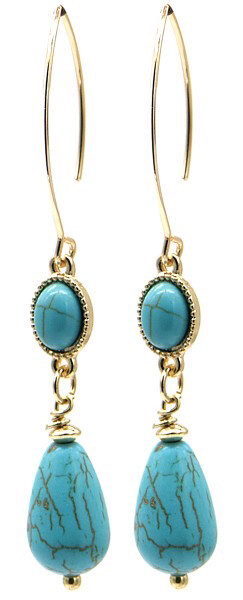 Oorhanger Turquoise 7,5cm