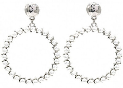 Oorbellen Parels 6x4,5cm