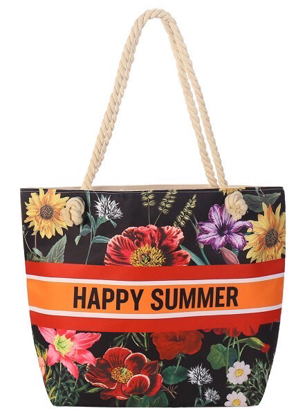 Strandtas Happy Summer 50x37cm