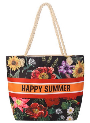 Strandtas Happy Summer 50x37cm