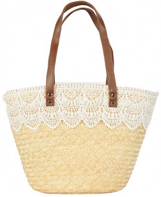 Strandtas Geweven Kant 42x28cm