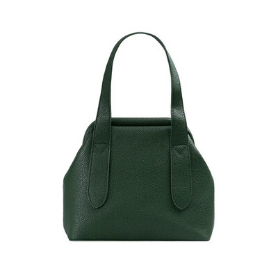 PU Leren Tas Met Stof Beklede Sluiting (3 Kleuren)
