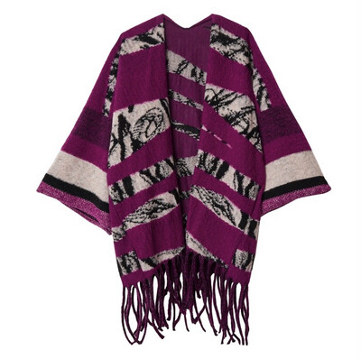 Poncho Kleurrijk Met Print