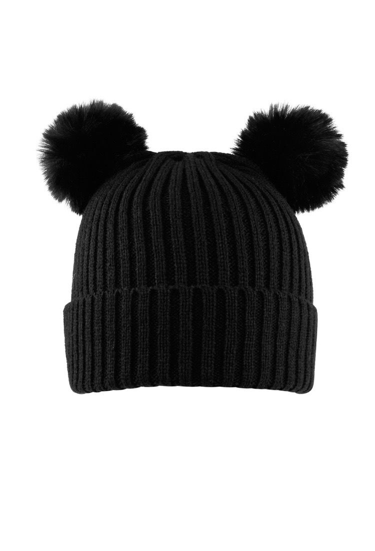 Basic muts met bolletjes (3 kleuren)