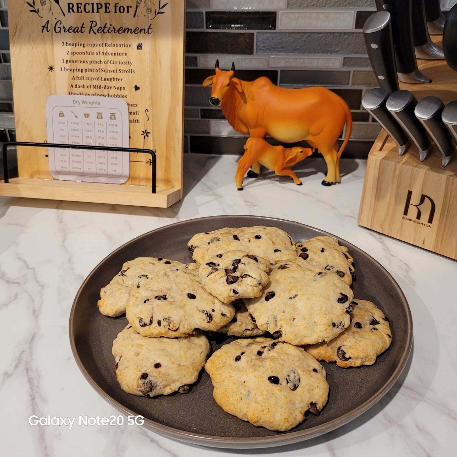 Extra Large Vanilla Carob Chip Cookies - Vegan