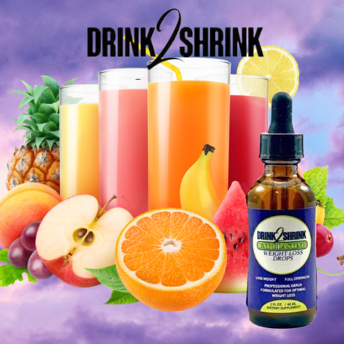DRINK2SHRINK 30 DAY FAT BLASTING SYSTEM 4 Weeks of Drink2Shrink and 1 Bottle of Fat Blasting Drops