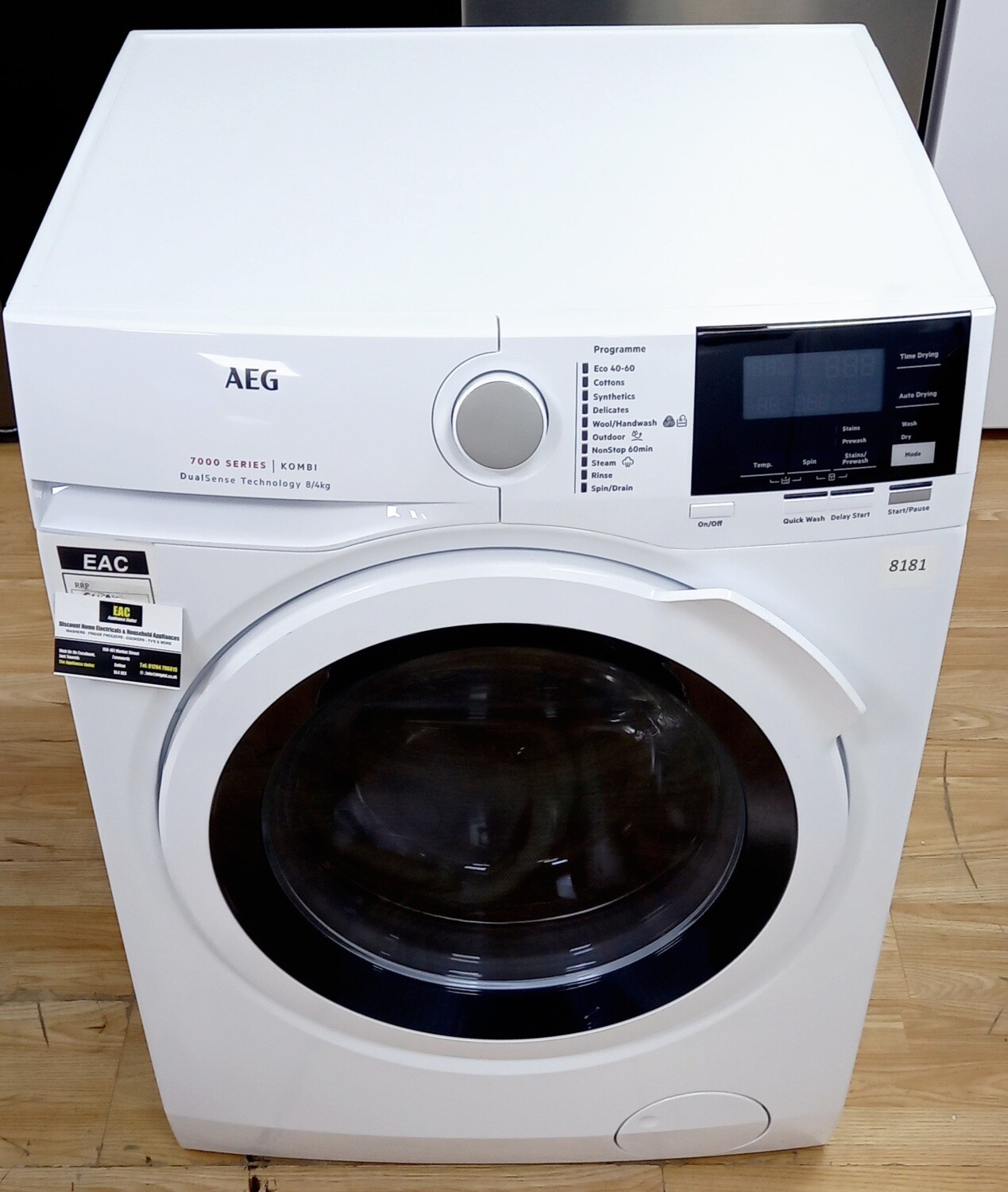 AEG 7000 L7WEG841R 8kg /4kg 1600rpm Freestanding Washer Dryer - White