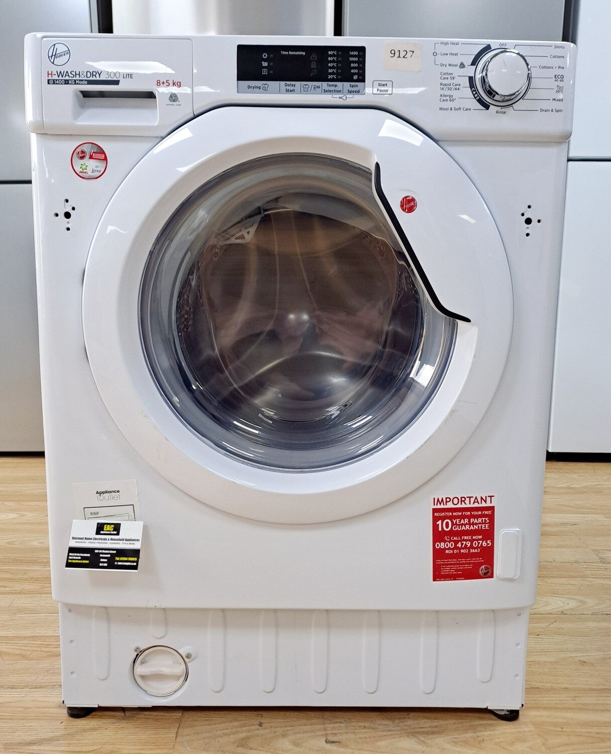 HOOVER H-Wash 300 HBD 485D2E Integrated 8/5 kg Washer Dryer - White