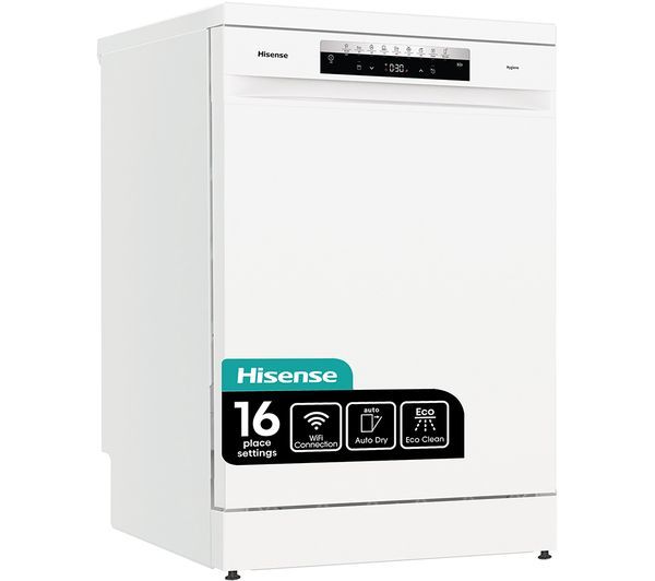 HISENSE HS673C60WUK 60 CM Full Size WiFi Enabled Auto Dry Dishwasher HISENSE HS673C60WUK 60 CM Full Size WiFi Enabled Auto Dry Dishwasher