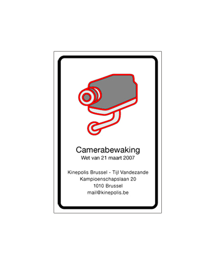GEPERSONALISEERDE STICKER PICTO CAMERABEWAKING