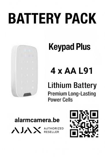 Battery Pack voor Keypad Plus Wit of Zwart