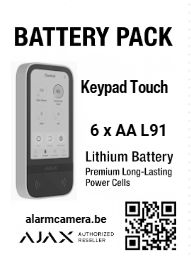 Battery Pack voor Keypad Touch Wit of Zwart