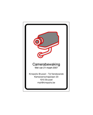 GEPERSONALISEERDE STICKER PICTO CAMERABEWAKING