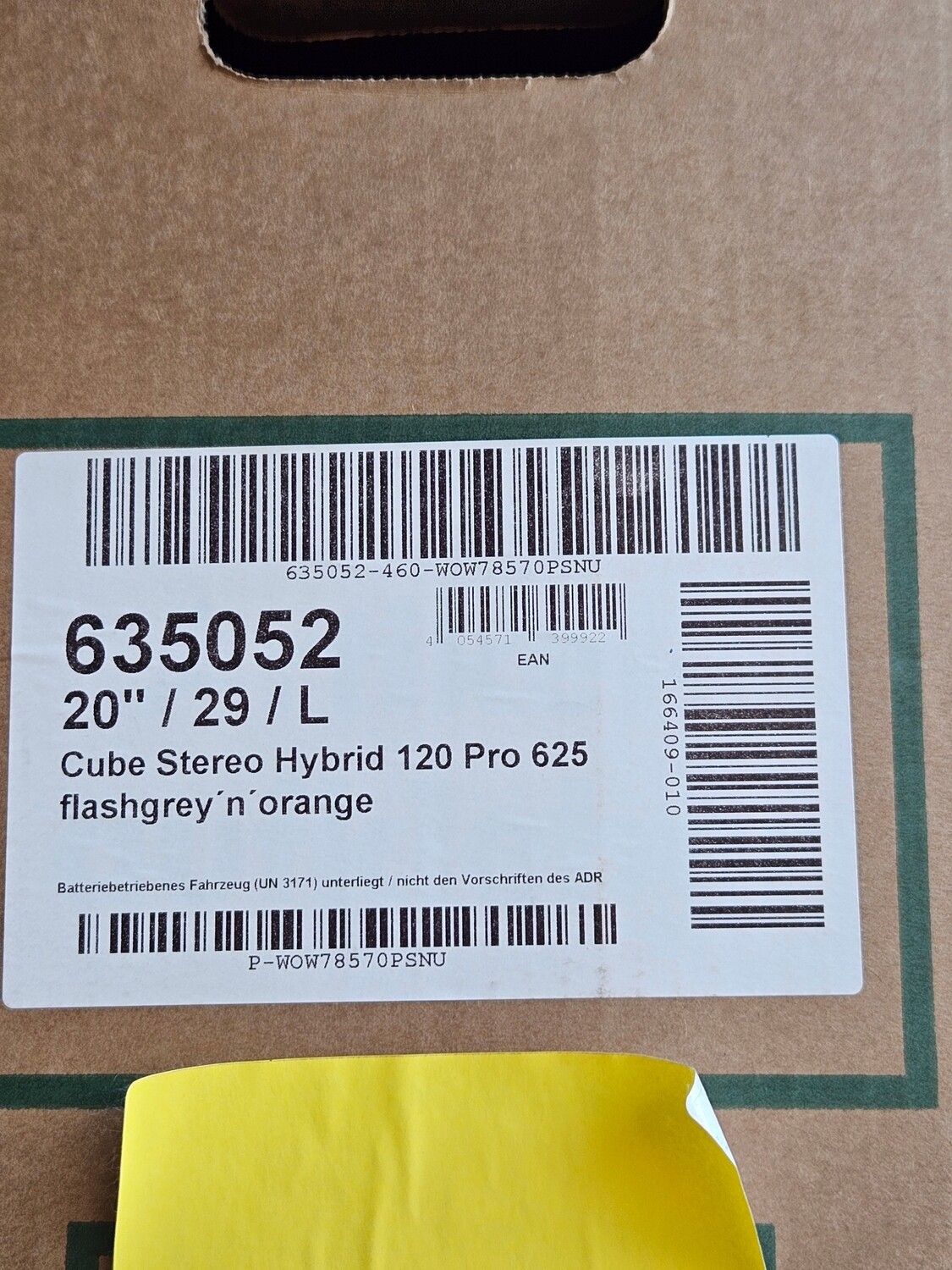 Cube Stereo Hybrid 120 Pro 625 Large