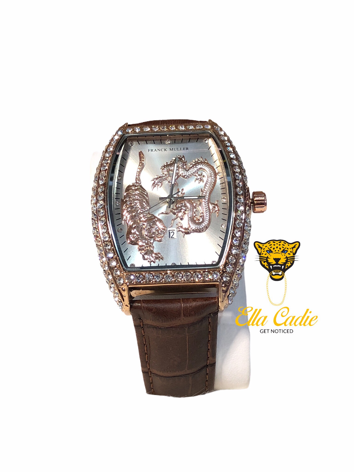 Franck Muller Brown Leather Watch 
