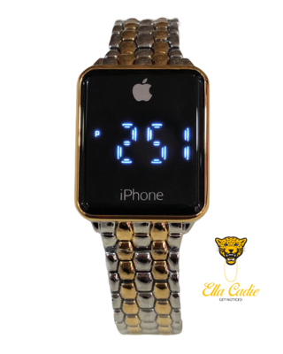 iPhone Watch Silver And Gold 