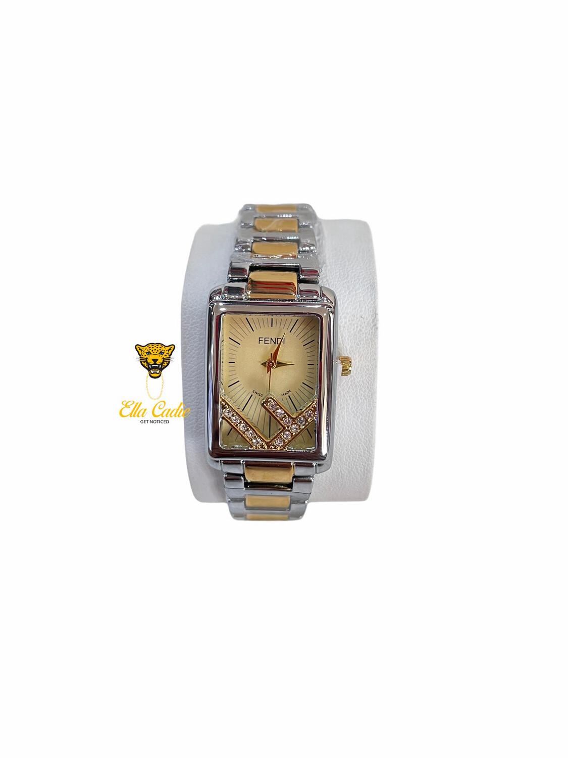 Fendi Silver And Gold Watch 