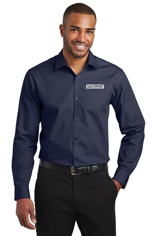 Port Authority ® Slim Fit Carefree Poplin Shirt  Available in 5 colors.