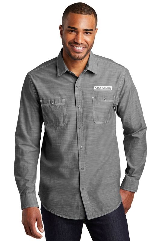 Port Authority® Slub Chambray Shirt.  Available in 2 colors.