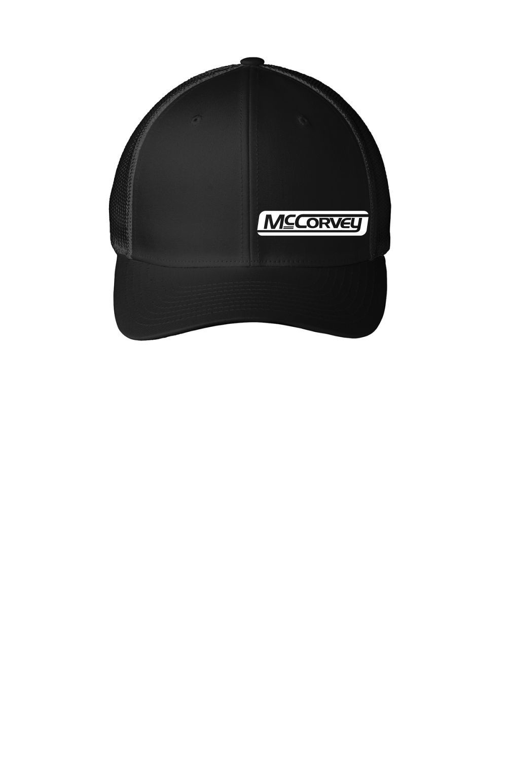 MINIMUM ORDER OF 24.  $12.99 Each. Port Authority® Flexfit® Mesh Back Cap. Available in 10 colors.  Please call us at 281-907-6650 to order., Color: Black/Black