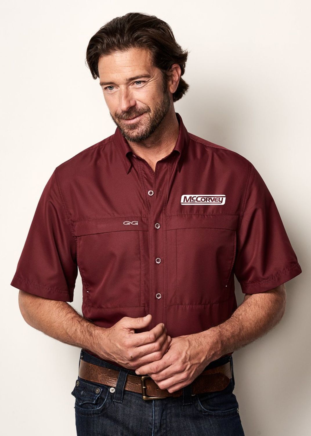 GameGuard.  Maroon MicroFiber Shirt.