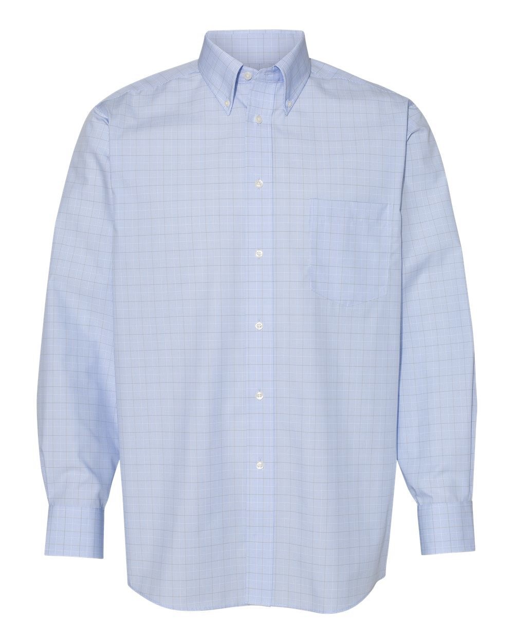 S&amp;S Activewear. Van Heusen - Blue Suitings Non-Iron Patterned Shirt - 13V0467. Available in 4 colors.