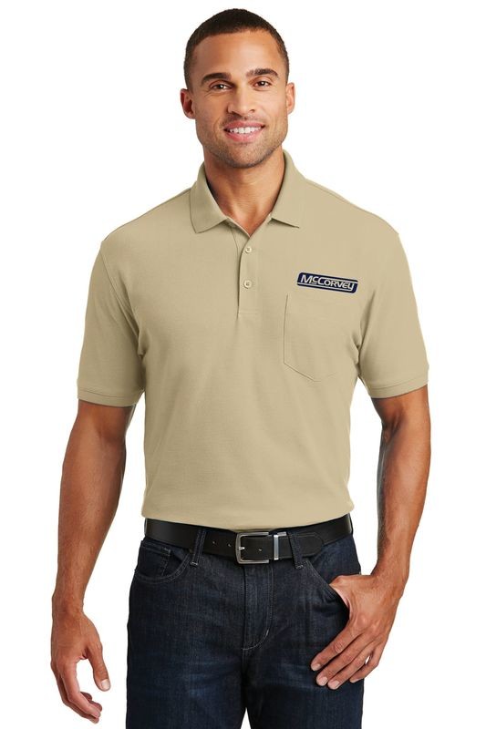 Port Authority® Core Classic Pique Polo with Pocket on Left Chest.  Available in 10 colors.