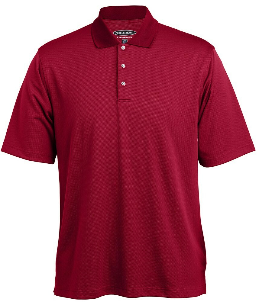 Pebble Beach Tonal Check Polo - Available in 6 colors, Color: Crimson Red