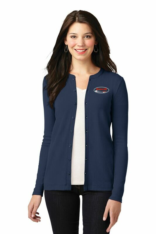 Port Authority® Ladies Concept Stretch Button-Front Cardigan.  Available in 3 colors.