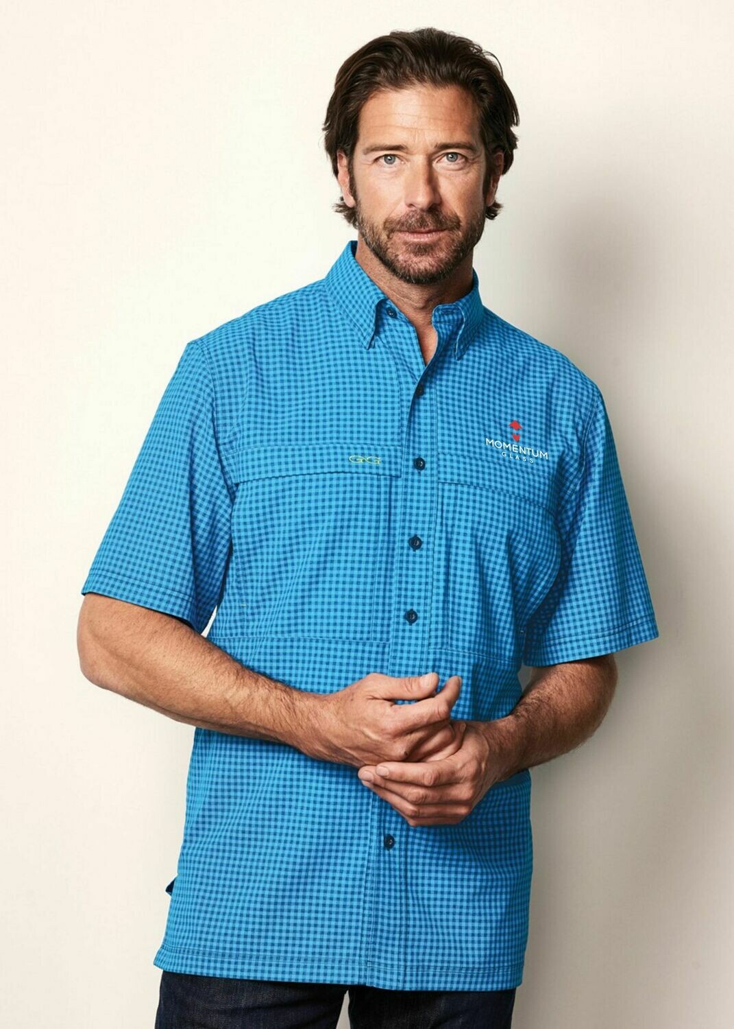 GameGuard Men&#39;s Tek Check Short Sleeve Shirts - Available in 2 colors.