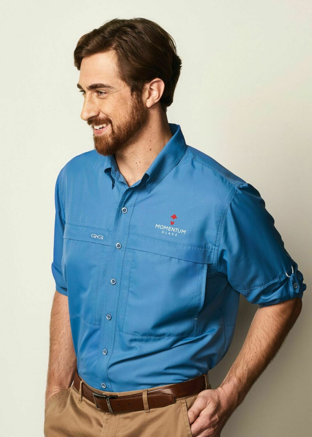 GameGuard Men&#39;s Microfiber Long Sleeve Shirt - Available in 3 Colors., Color: Slate