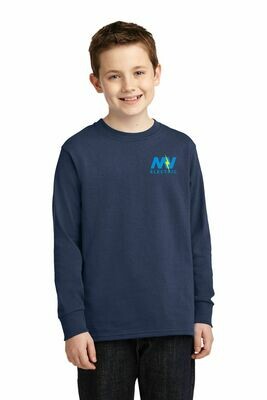 Port & Company® Youth Long Sleeve Core Cotton Tee