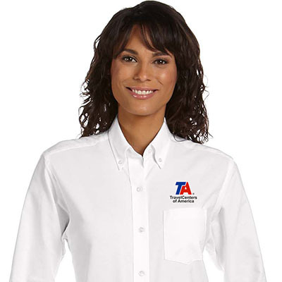 Ladies Long Sleeve Button Down Oxford