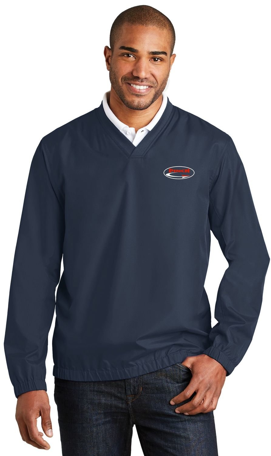 Port Authority® Zephyr V-Neck Pullover, Color: Navy